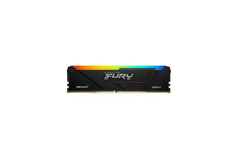 Kingston Fury Beast Rgb 128gb:4x32gb Ddr4 Ram 3600mt Dimm 288 Pin Ikke Ecc Cl18 0740617337372